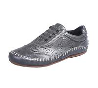 2026 Upgraded | Womens Trainers Safety Trainers Lightweigh Shoes European and Foreign Trade Women's Shoes Retro Art Hollow Slip Soft Sole Women's Shoes Lace Up Casual Shoes (Grey, 6)
