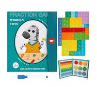 2026 Upgrated Magnetic Fraction Demonstration Book, Tiles & Fractions Circles with Percentages, Educational Magnetic Fraction Educational Puzzle, Magnetics Math Master Set for 4,5th Grade (Set A)