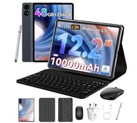 2026 upgrated tablets 12 Inch Android 16 Tablets with Keyboard, 2.5K Display for High-Res Gaming/Art/Productivity, tablet with sim card slot, 24GB+256GB, 4G LTE/5G WiFi/Octa-Core/10000mAh/GMS/GPS