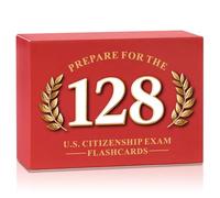 2026 US Citizenship Flash Cards for Naturalization Test,128 USCIS Civics Questions & Answers, English Exam Prep & Essential Study Tool (English)
