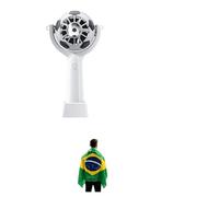 2026 USA-Canada-Mexico World Cup Flag Shawl & Mini Portable Fan Set with Lanyard for 2026 World Cup Football Events（Brazil