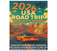 2026 USA Road Trip Activity Book: Packed with Over 150 Fun-Filled Puzzles! | Word Searches, Crosswords, Mazes, and Sudoku with a Road Trip Twist | ... | A great ift for puzzle & travel lovers