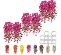 2026 UV Resistant Hanging Artificial Morning Glory Vine, Outdoor Artificial Flowers, Realistic Faux Morning Glory for Garden Porch & Window Outdoors Indoor Decor (#3,6PC)