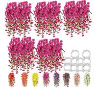 2026 UV Resistant Hanging Artificial Morning Glory Vine, Outdoor Artificial Flowers, Realistic Faux Morning Glory for Garden Porch & Window Outdoors Indoor Decor (#3,10PC)