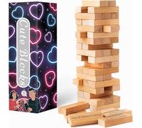 2026 Valentine's Day Gift unforgettable Romantic Couples' Game: Flirting,Talking, Challenge for Date Night Anniversary have 54 Fun Stacking Blocks Gifts