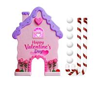 2026 Valentine's Day Golf Game Set, Mini Golf Game for Valentines Day with Candy Cane Sticks and Balls, Romantic Valentines Games Funny Couples Games for Family Party, Indoor Home Fun (H)