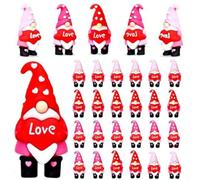 2026 Valentine's Day Mini Gnome Figures as Charming Table Decoration for Her - Cute Decoration - 50 Pieces (Red, 4 cm)