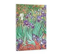 2026 Van Gogh's Irises Mini 12-month Horizontal Hardcover Flexi Dayplanner 2026 (Elastic Band Closure)