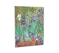 2026 Van Gogh's Irises Ultra 18-month Vertical Hardcover Flexi Dayplanner 2025-2026 (Elastic Band Closure)