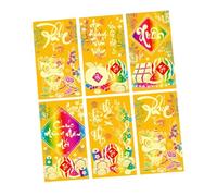 2026 Vietnamese Year of Horse Red Packets 6PCS Set Traditional Festival Envelopes Spacious Money Holders Vietnamese Culture Lunars New Year Angpao