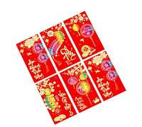 2026 Vietnamese Year of Horse Red Packets 6PCS Set Traditional Festival Envelopes Spacious Money Holders Vietnamese Culture Lunars New Year Angpao