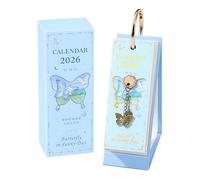 2026 Vintage European Oil Painting Calendar,Retro European Oil Painting,2026 Funny Motivational Desk Calendar,Elegant Desktop Organisar With Butterfly Pendant,Stand-Up Present For Women