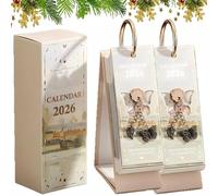 2026 Vintage European Style Oil Painting Flip Calendar, Oil Painting Desk Calendar, Art Desk Calendar For Home, Office Decor To Create Exquisite Work Space (2Pcs)