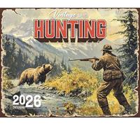2026 Vintage Hunting Wall Calendar 16-Month X-Large Size 14x22, Retro Classic Hunting Calendar by The KING Company-Monster Calendars