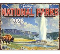 2026 Vintage National Parks Wall Calendar 16-Month X-Large Size 14x22, Retro-Classic Calendar by The KING Company-Monster Calendars
