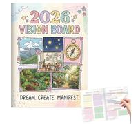 2026 Vision Board Book | Date Planning Supplies - Vision Board Clip Art Book | for Entrepreneurs Teachers Professionals Artists Team Leaders New Year Workshop Office Home Classroom Family