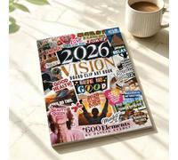 2026 Vision Board Clip Art Book with 600+ Elements, Inspiring Pictures Affirmations Phrases for Vision Board Making, Manifestation Scrapbook Supplies