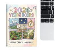 2026 Vision Board | Date Planning Supplies - Goal Setting List,for Students Teachers Professionals Artists Team Leaders New Year Workshop Office Home Classroom