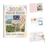 2026 Vision Board Kit, Dream Create Manifest, Goal Setting Planner with Gratitude Jar and Action Pack, 21x28.5cm, 193g