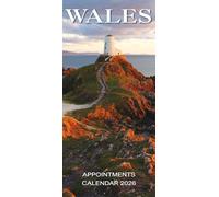 2026 Wales Calendar: Wales Appointments - Slim Wall Calendar - Hanging Calendar - Month to View - 12 Months - Wiro Bound