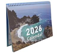 2026 Wall Calendar, 12 Month Full Year Wall Planner 2026, A4 Natural Wonders Calendar, Opens to A3 Natural Scenery Calendars, One Month to View
