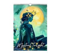 2026 Wall Calendar - 12-Month Horizontal Planner, Mystical Twilight Elements Organizer with Dates, Decorative Pad Style with Notes, Stationery Supply Aid, Scheduling Calendar for Offices, Family