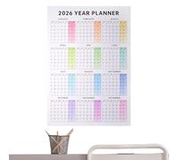 2026 Wall Calendar - 12 Month Large Planner, Hangable Monthly Calendarr | Big Grid Date Organizer, Academic Wall Planner, School Study Office Workshop Scheduling Calendar For Students Teachers
