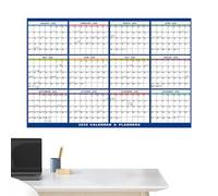 2026 Wall Calendar 12 Months - 2026 Calendar Wall Art Erasable Year Planner Academic Schedule Grid | Foldable Monthly Planner Room Decor