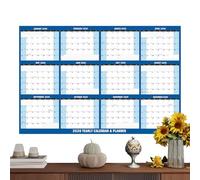 2026 Wall Calendar 12 Months | 61 x 86 cm Dry Erase Double-Sided Planner, Daily Planner Calendar, for Habits Reading, School Studies, Household Tasks, Exercises, Holidays, Parties