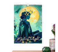 2026 Wall Calendar | 12 Months from January to December | Monthly Organiser Decoration Mystical Twilight Elements | For Fridge Desk School Offices Home Family Teacher Children