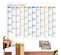 2026 Wall Calendar | 12 Months Large Format Yearly Planner The Wall | 74.2 x 52.5 cm Office Monthly Description Practical, Study, Home and Work Planning | Estéti Decor