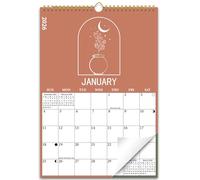 2026 Wall Calendar, 18 Months Cute Calendar from January 2026 - June 2027, Aesthetic Lunar Boho Large Calendar for Home Office Kitchen, Thick Paper for Monthly Organization, Moon Phases, 10"×14.5"