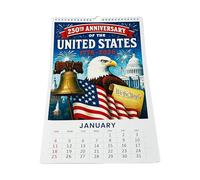 2026 Wall Calendar | 250th America Wall Calendar Planner | 2026 Month Planner Schedule Organizer Tool for Students Teachers Family Indoor School Home Office Living Room