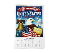 2026 Wall Calendar | 250th American Independence Wall Calendar | 2026 Monthly Planner Calendar | For Indoor, School, Home, Office, Living Room, Students, Families, Friends, Organizations