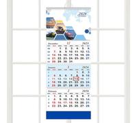 2026 Wall Calendar - 3 Month Overview | 3 Month Calenndrier | Vertical Hanging for Office and Home, Paper, Monthly Planner for Living Room, Office, Appar