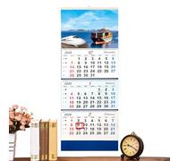 2026 Wall Calendar - 4 Fold Monthly Planner - 2026 Wall Calendar - Home Office School Classroom Family Residence Chinese New Year Restaurant