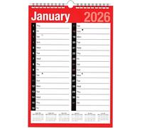 2026 Wall Calendar A3-2026 Wall Planner MONTH TO VIEW - Large Spiral Bound Year Planner with Holidays & Notable Dates - Perfect for Home, Business, Office & School