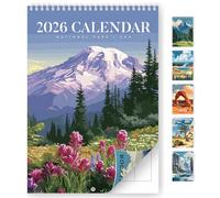 2026 Wall Calendar, Abstract Art Wall Calendar for 2026 from January 2026 to June 2027, A4 Calendar (8.3" x11.7"), 18 Months Hanging Calendar, National Parks
