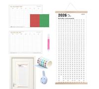 2026 Wall Calendar, Annual Daily Planner with Stickers and Pen - Calendars 2026-2027 Wall Decoration, for Academic Appointments Family Home and School and Dorm