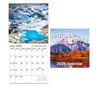 2026 Wall Calendar - Beautiful Landscape Monthly Wall Calendar - Jan - Dec 2026, Natural Scenery Pattern, Planner for Workplace School Gym Scheduling Planning