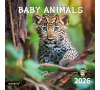 2025 Wall Calendar,Calendar 2025, January 2025 - December 2025, Wall Calendar Baby Animals, 12" x 24" Opened,Full Page Months Thick & Sturdy Paper for Calendar Organizing & Planning