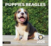 2026 Wall Calendar,Calendar 2026, November 2025 - December 2026, Wall Calendar Puppies Beagles, 12" x 24" Opened,Full Page Months Thick & Sturdy Paper for Gift Perfect Calendar Organizing & Planning