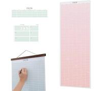 2026 Wall Calendar - Cozy Pecan Print Design, Full Year Decorative Monthly Wall Calendar, 12 x 36 Inch Wall Décor for Home, Office or Gift Giving (Dahlia Pink)