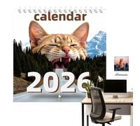 2026 Wall Calendar, Cute Cats Calendar, Vertical Monthly Calendar with Holidays for Teachers, Students, Home, Classroom
