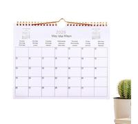 2026 Wall Calendar, Decorative Multilingual Spiral Bound Calendar, 12 Months, Modern Decorative Planner for School, Workplace, Home, Bedroom, Dorm, Apartment, Family, Classroom