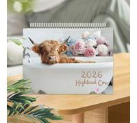 2026 Wall Calendar | Decorative Planner with Cute Cows Design - 12 Month Cow Themed Calendar 2026 - for Classroom, Living Room, Bedroom, New Year and Fe Decor