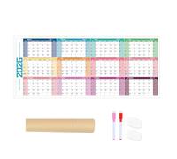 2026 Wall Calendar - Erasable Monthly Planner, Large 12 Month Dry Erase Agenda, Thick Paper Organizer | Academic Grid Layout for Home, School, Office, Kids, Teacher, Exam Schedule Planning