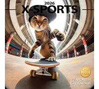 2026 Wall Calendar Extreme Sports Planner Calendar, Hangable Monthly Wall Calendar with Large Blocks for Organizing & Planning, Academic Schedule, Home, Office & family, Thick & Sturdy Paper (12"x24