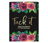 2026 Wall Calendar for Tired Women UK Fuck It Sweary Calendar from Jan 2026 to Dec 2026 Thick Pape Funny Schedule Management Office Home Wall Planner