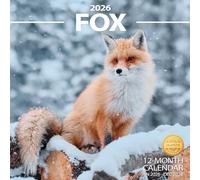 2026 Wall Calendar Fox Planner Calendar, Hangable Monthly Wall Calendar with Large Blocks for Organizing & Planning, Academic Schedule, Home, Office & Family, Thick & Sturdy Paper (12"x24" Open)